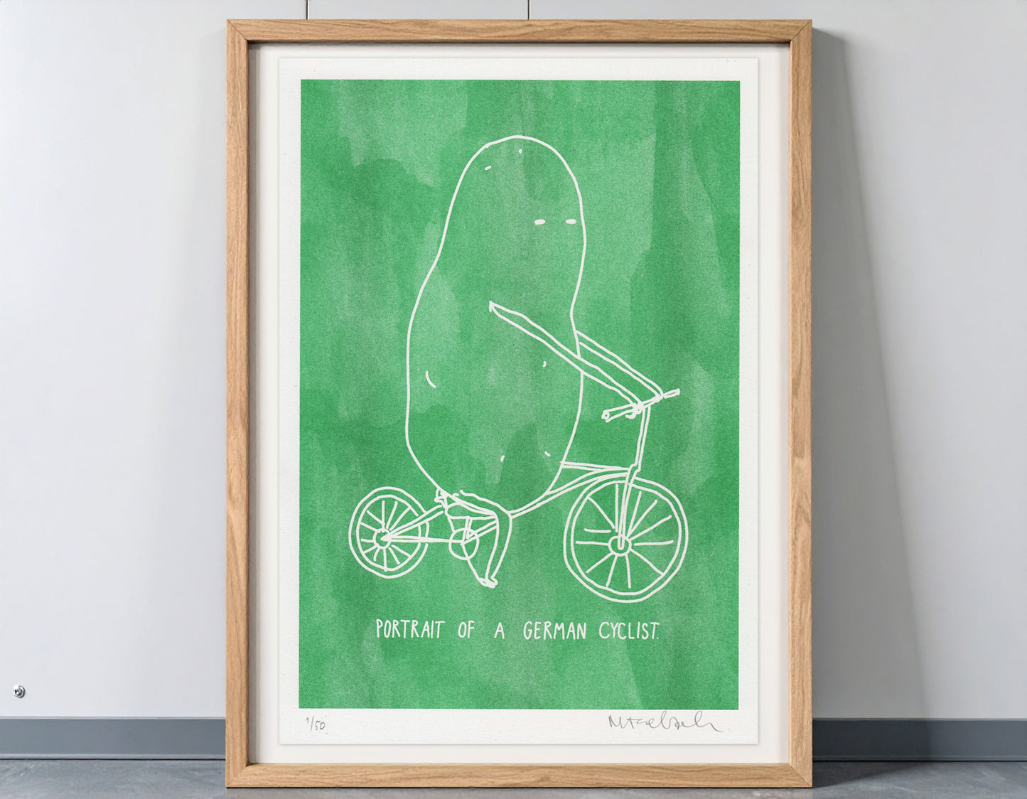 Riso print "Cyclist"
