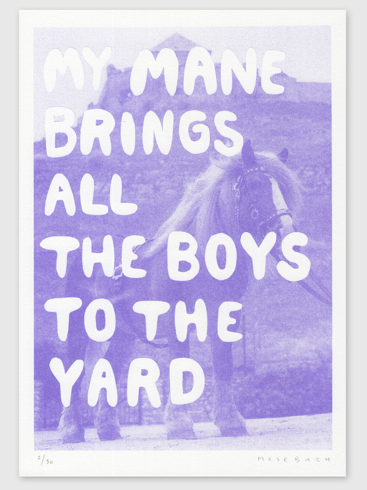 Riso Print "Mane" (A4, Violet)