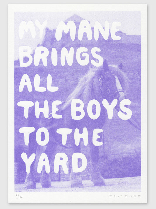 Riso Print "Mane" (A4, Violet)