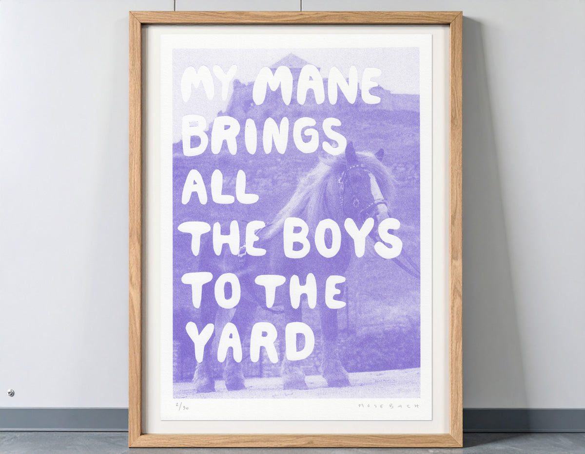 Riso Print "Mane" (A4, Violet)